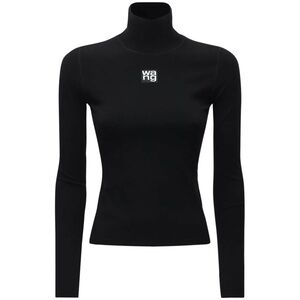 Alexanderwang.T Logo Patch Turtleneck Top